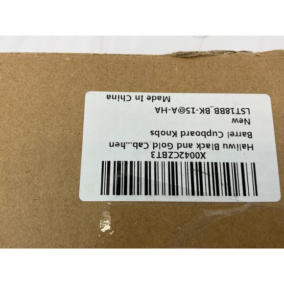 Haliwu Black and Gold Cabinet Knobs, 8 Pack 2 inch Single Hole With Screws - Picture 5 of 9